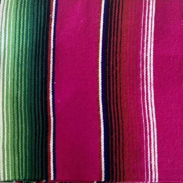 Mexican Pink Mexican Sarape Blanket - sarape