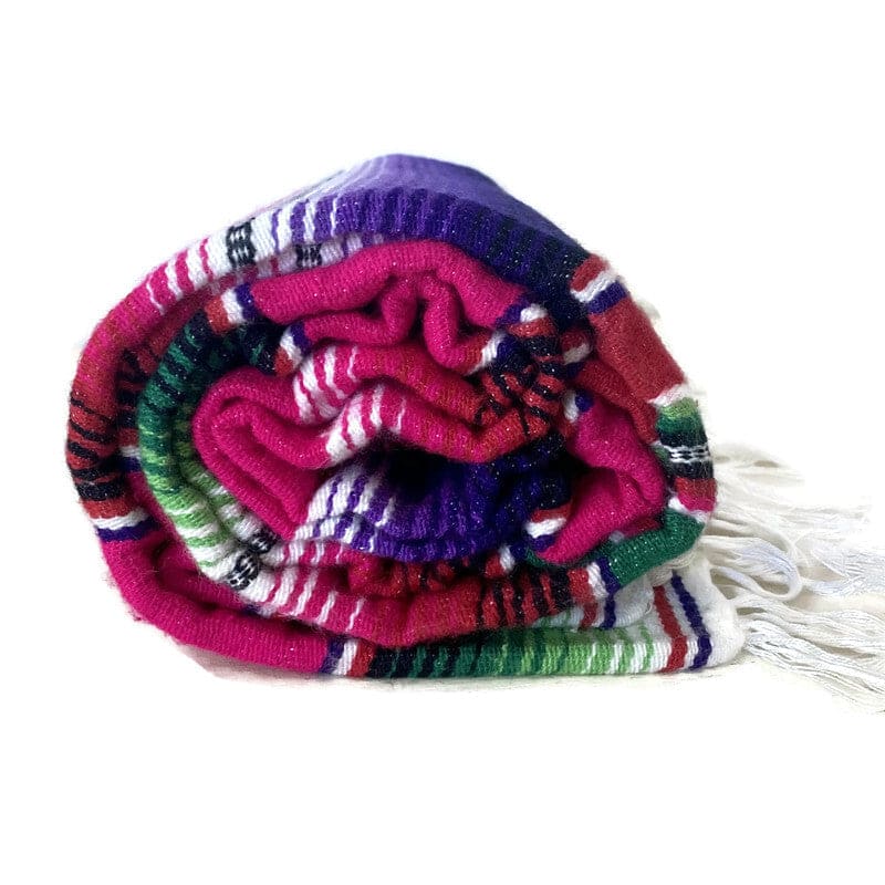 Mexican Pink Mexican Sarape Blanket - sarape