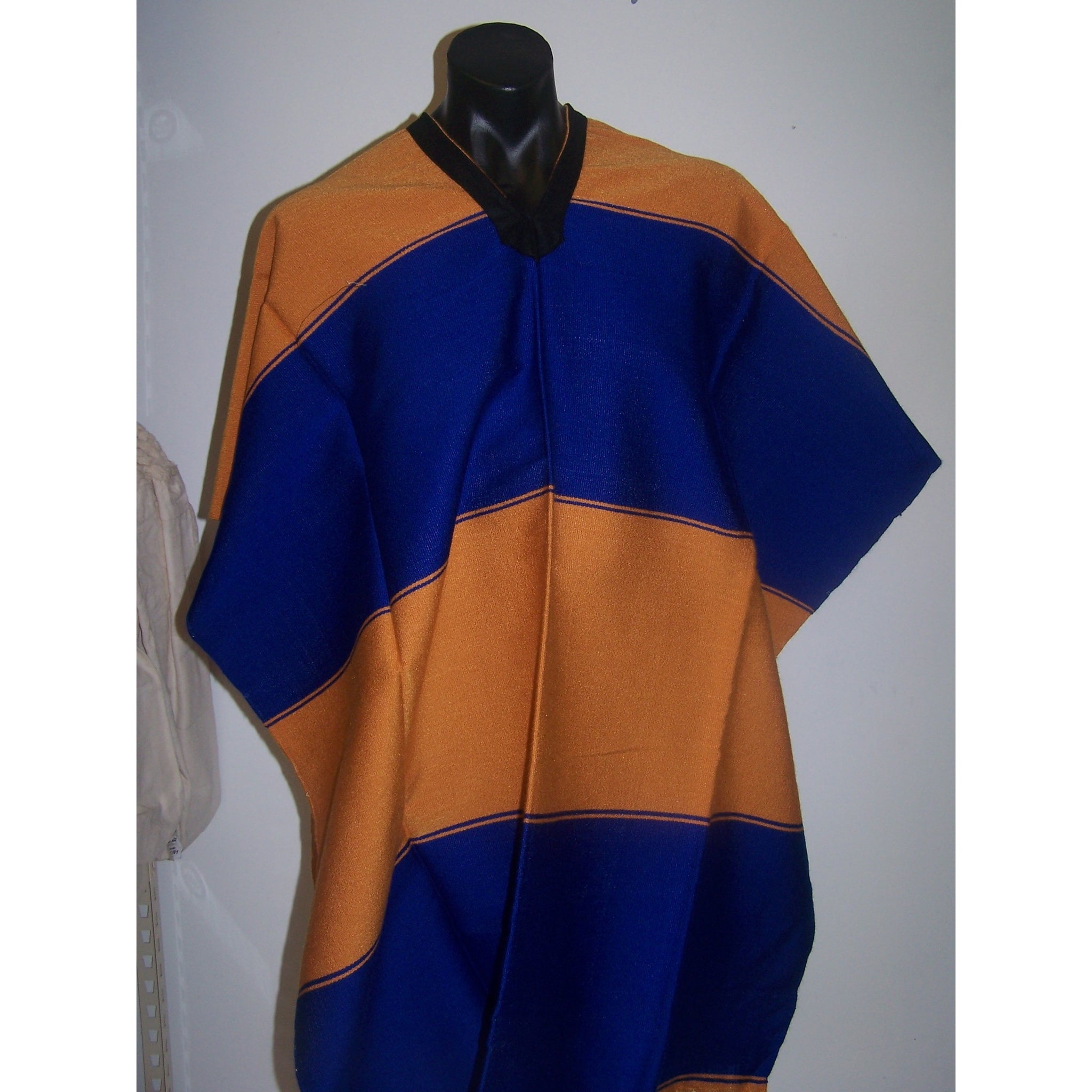 Mexican Poncho Blue & Brown - Colours of Mexico