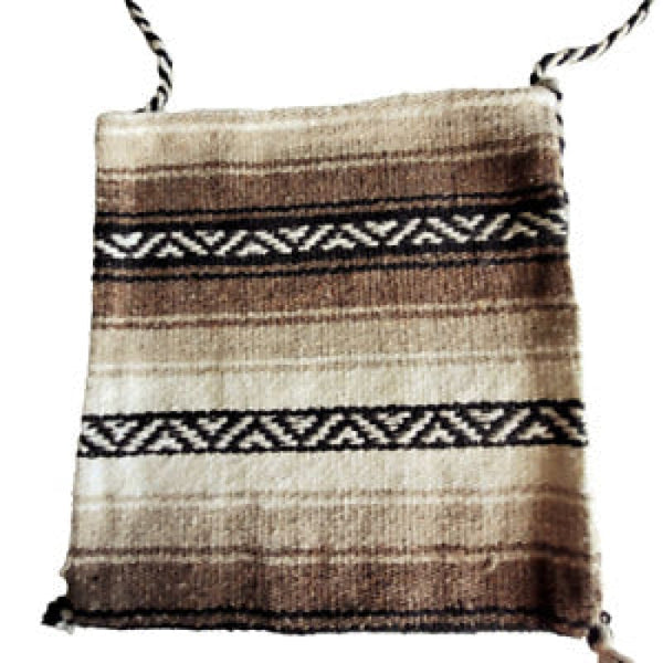 Mexican Shoulder Cross Over Hippy Bag - All Brown - handbag