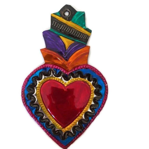 Mexican Tin Hearts - Colourful Top
