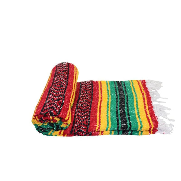 Mexican Western Yoga Falsa Blanket Rasta - yoga blanket