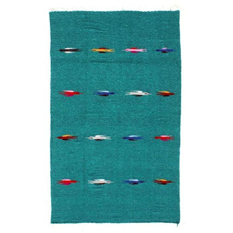 Mexican Yoga Rug: Thunderbird Green - Floor Rug