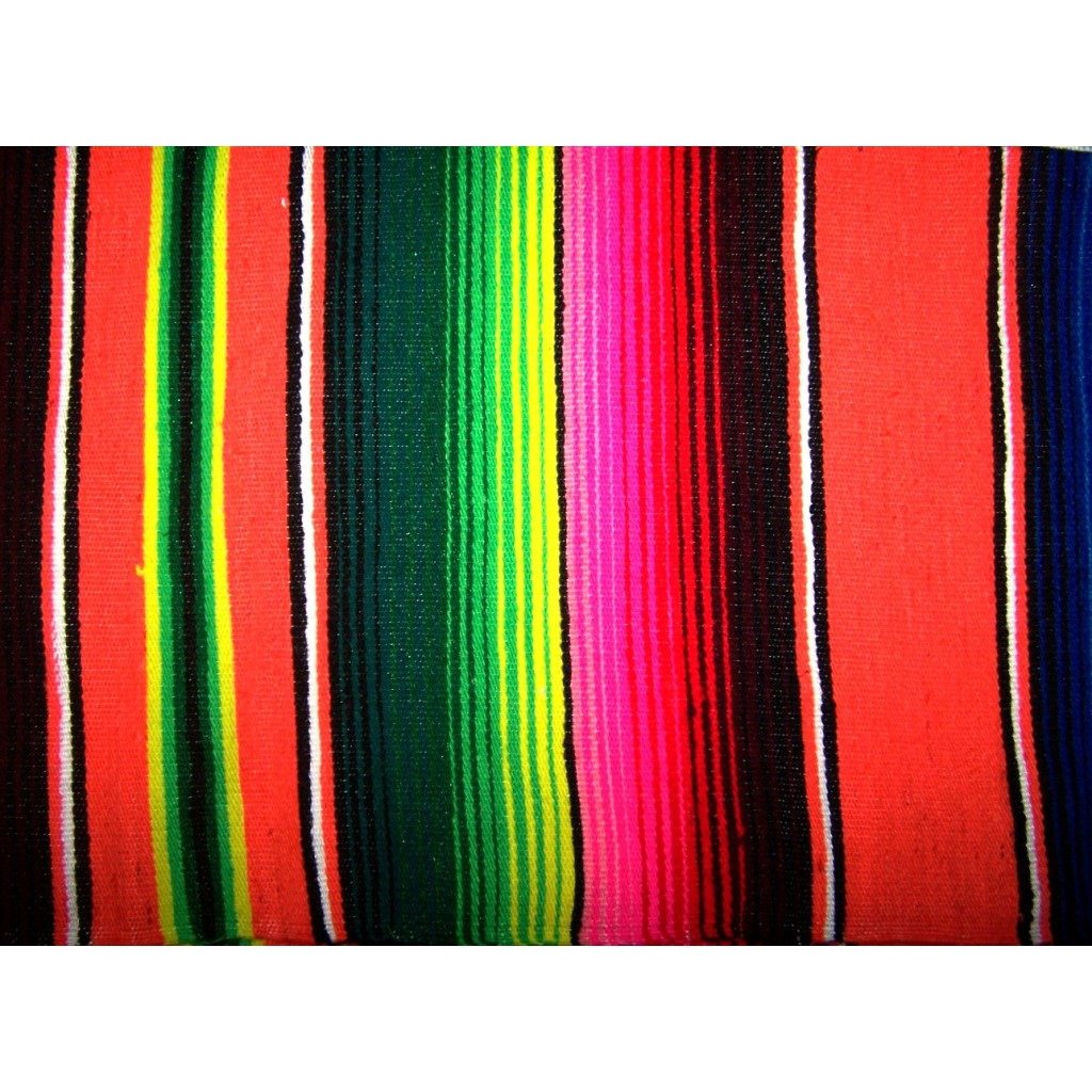 Orange Mexican Sarape Blanket - Colours of Mexico