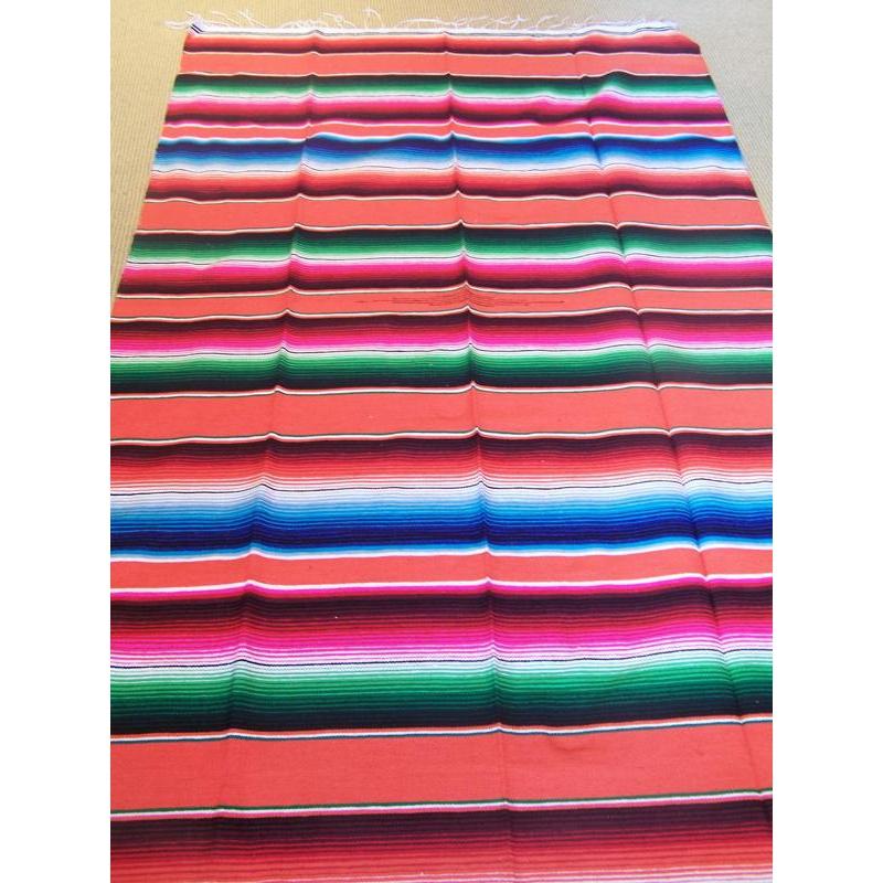 Orange Mexican Sarape Blanket - Colours of Mexico