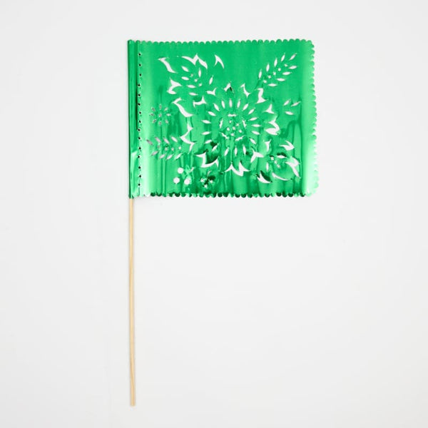 Papel Picado Banderitas (set of 4) Flags on a stick - 