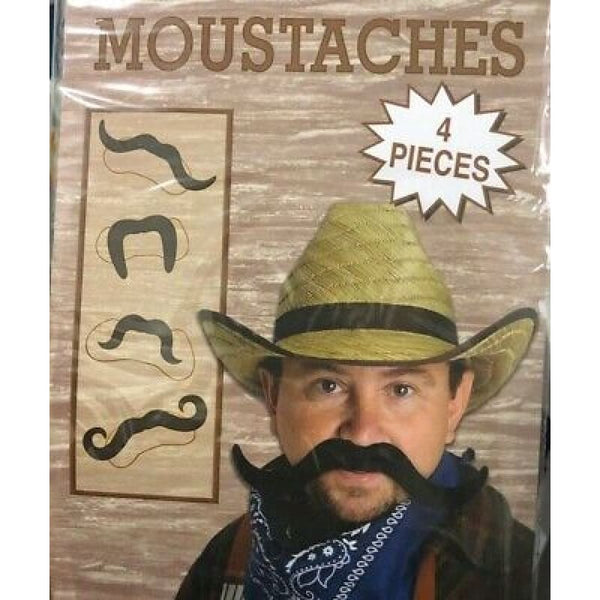 Set of 4 Cardboard Moustaches